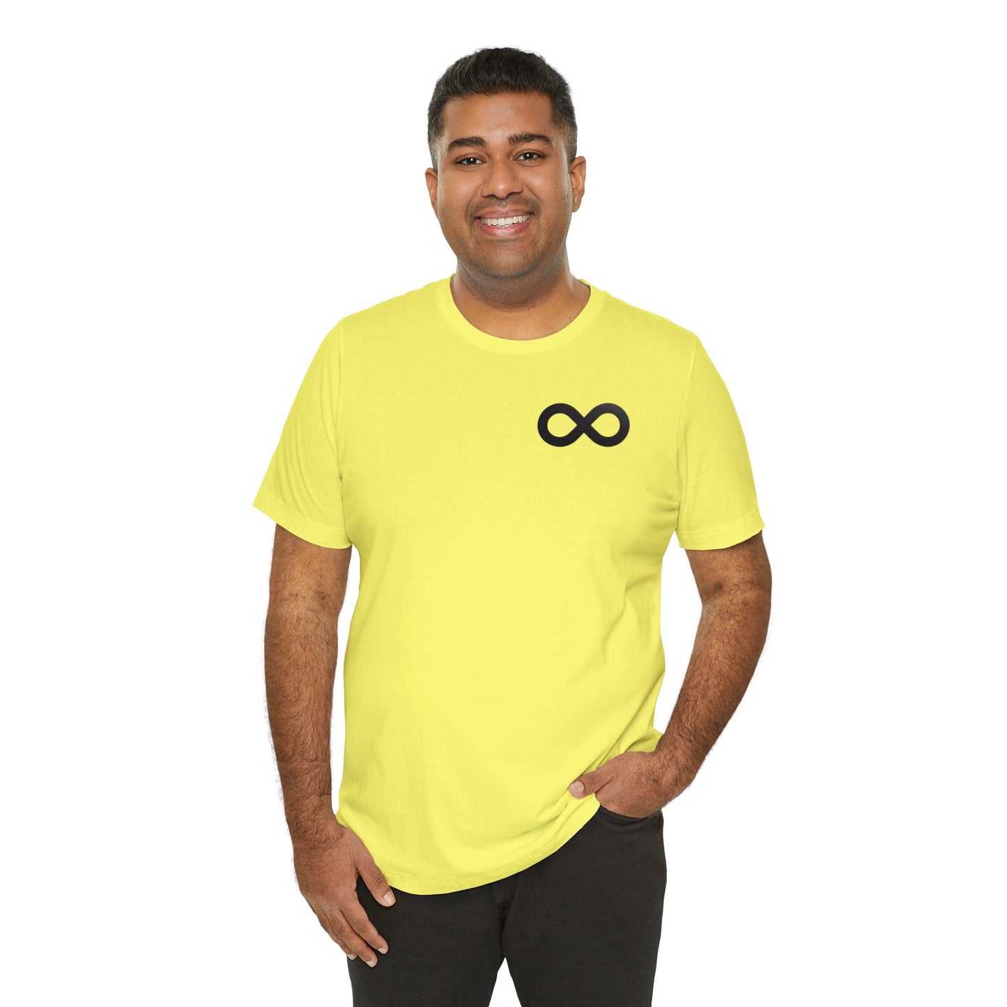 Black Infinity Simple Logo Tee