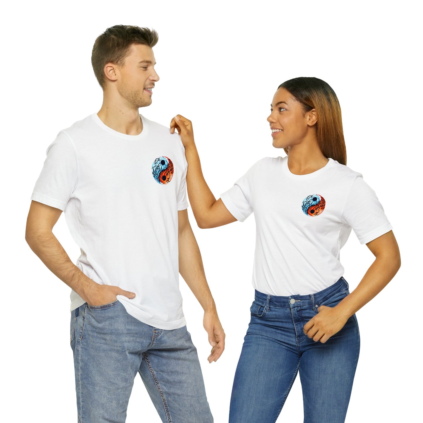 Fire & Ice -- Yin & Yang Simple Logo Tee