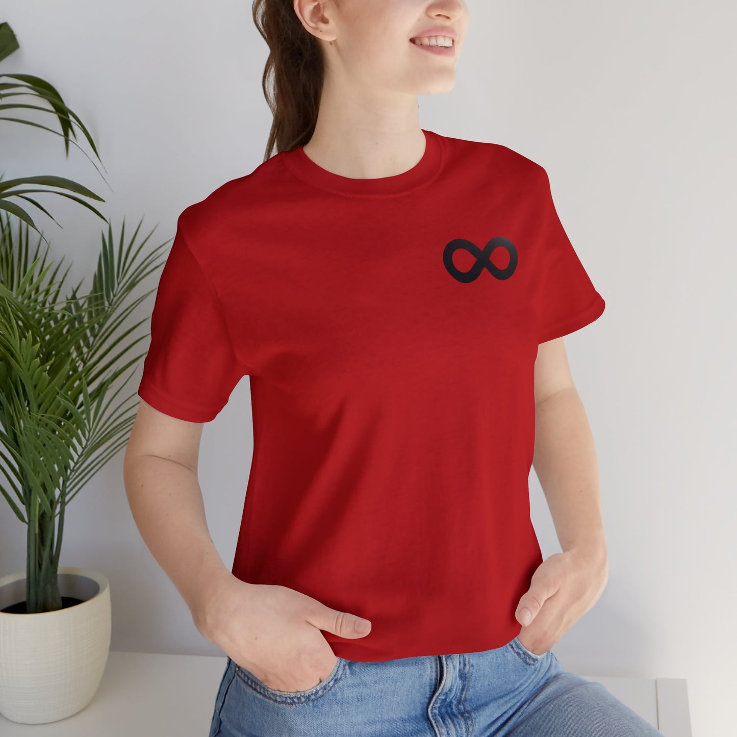 Black Infinity Simple Logo Tee