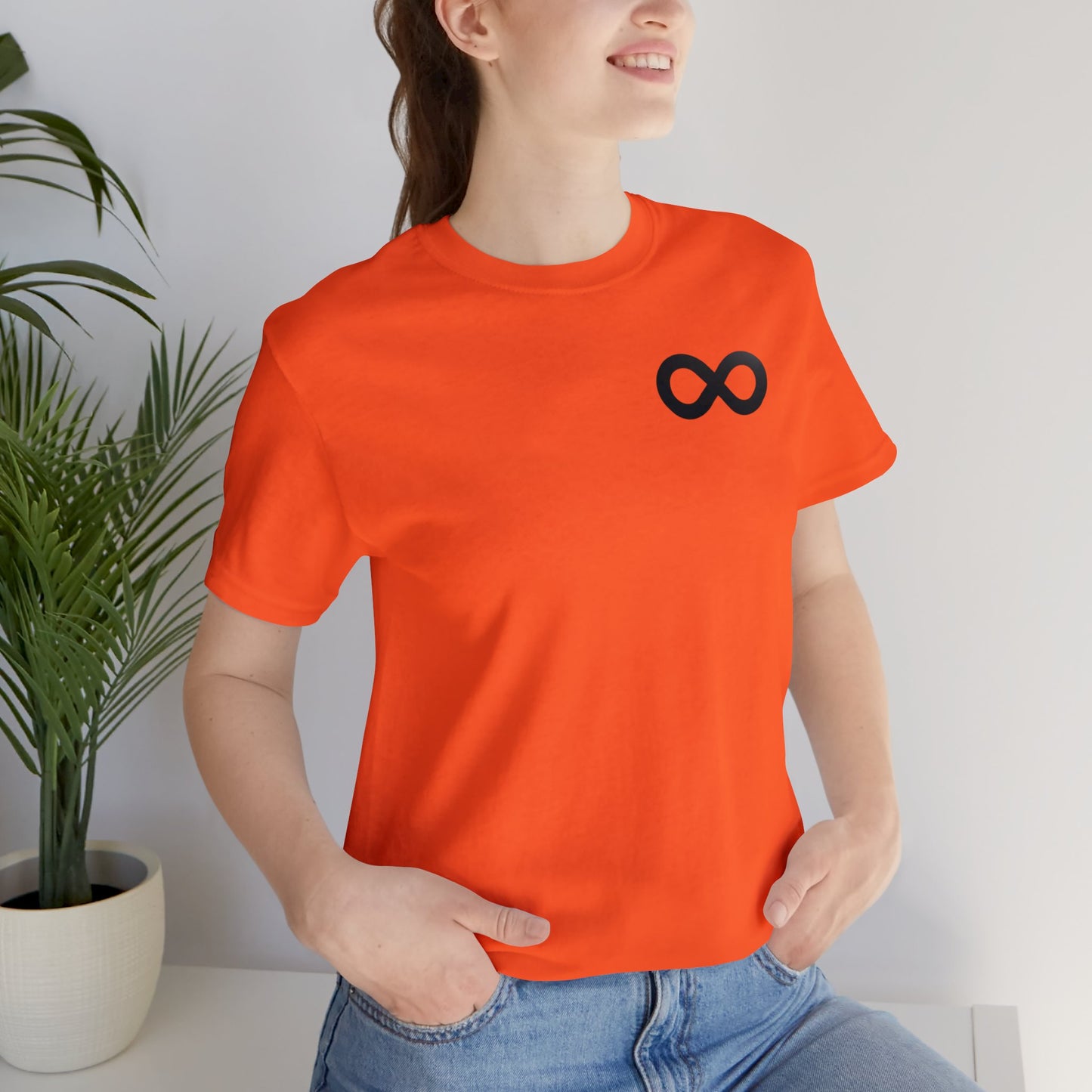 Black Infinity Simple Logo Tee