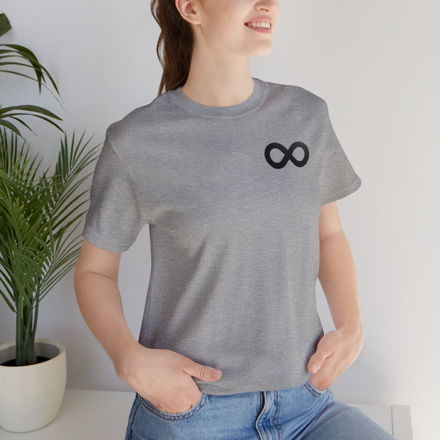 Black Infinity Simple Logo Tee