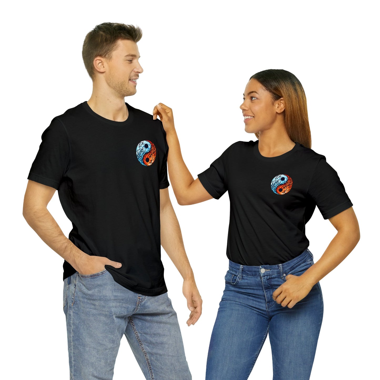 Fire & Ice -- Yin & Yang Simple Logo Tee