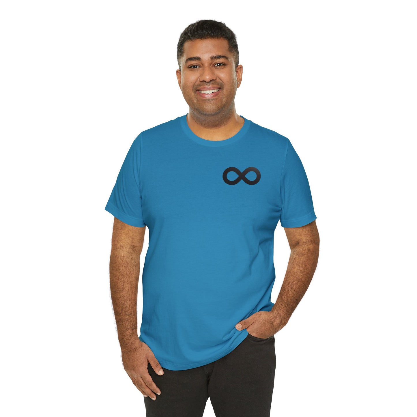 Black Infinity Simple Logo Tee