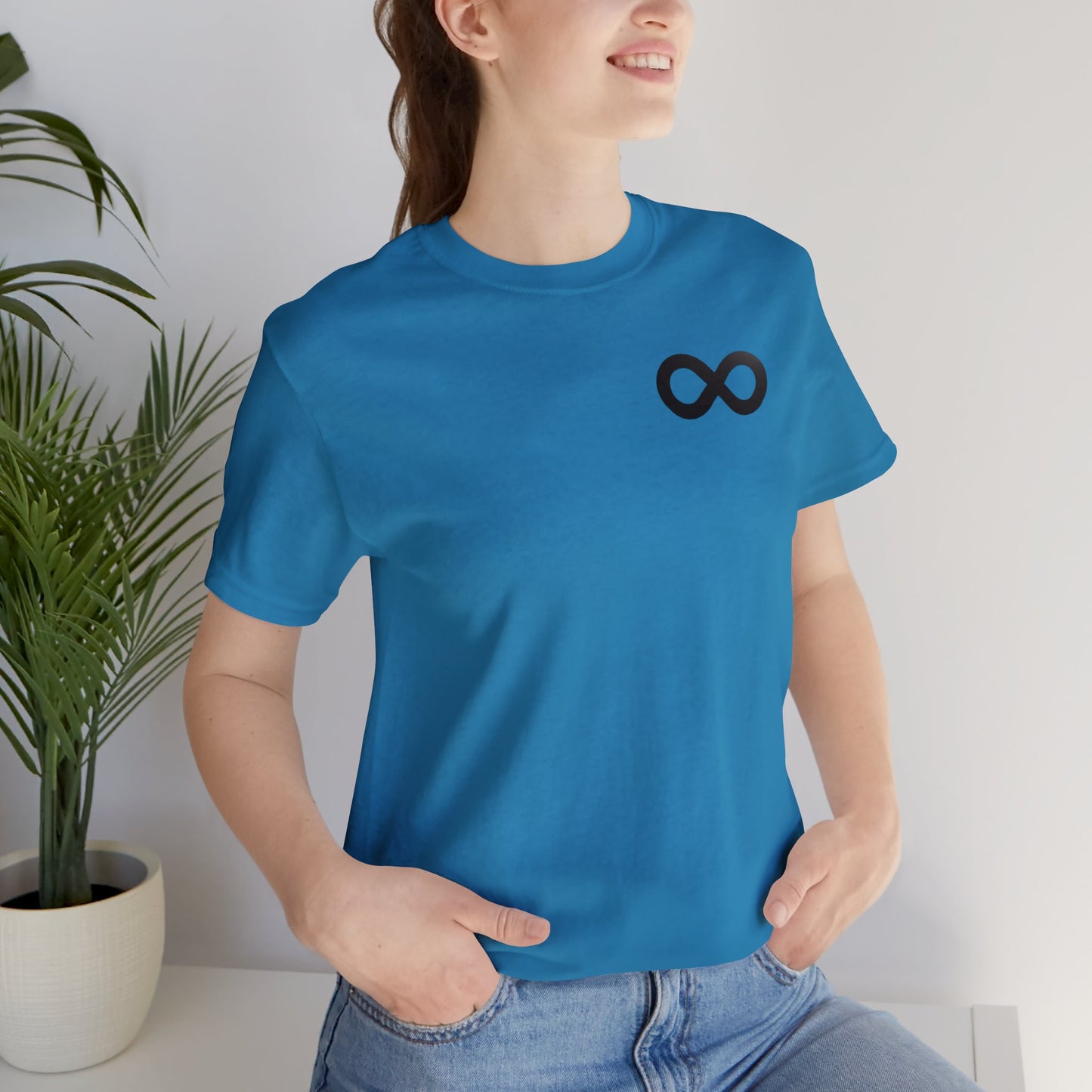 Black Infinity Simple Logo Tee